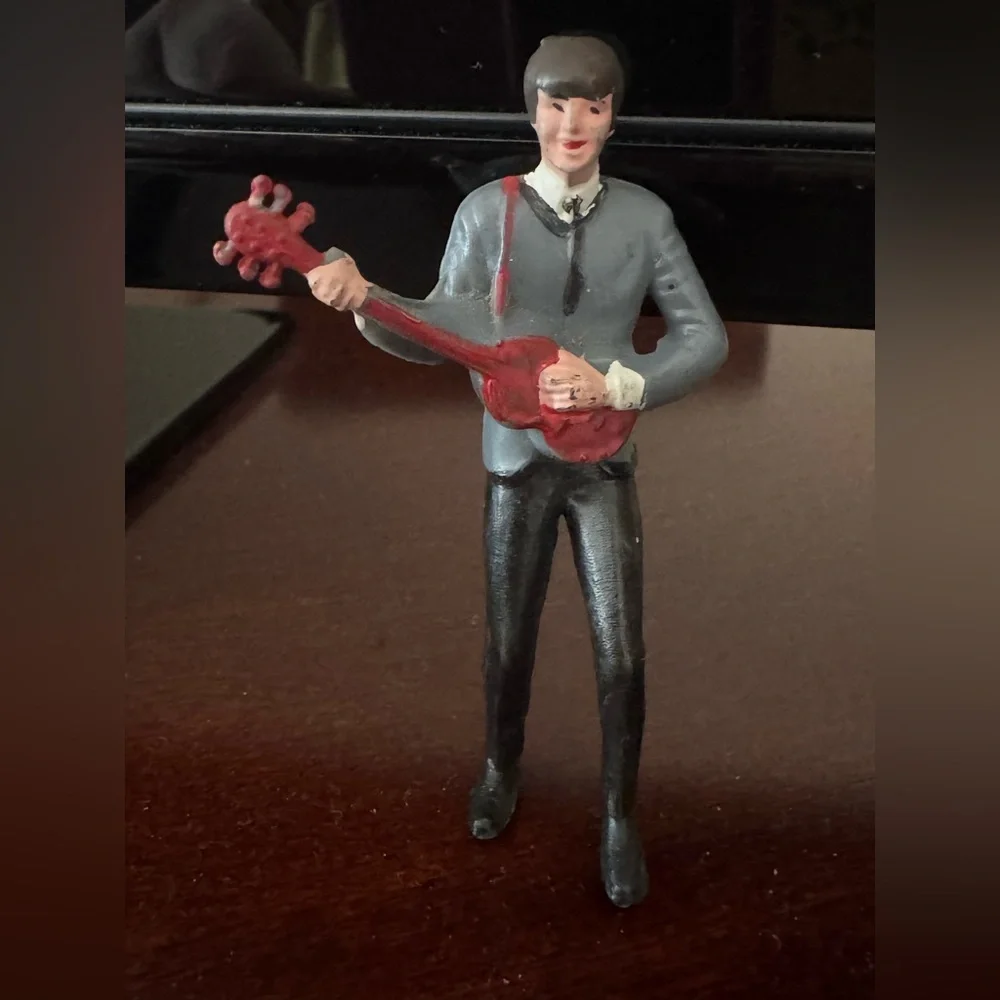 Vintage The Beatles Plastic Figure Paul McCartney Wilton Go-Go Swingers Cake Top
